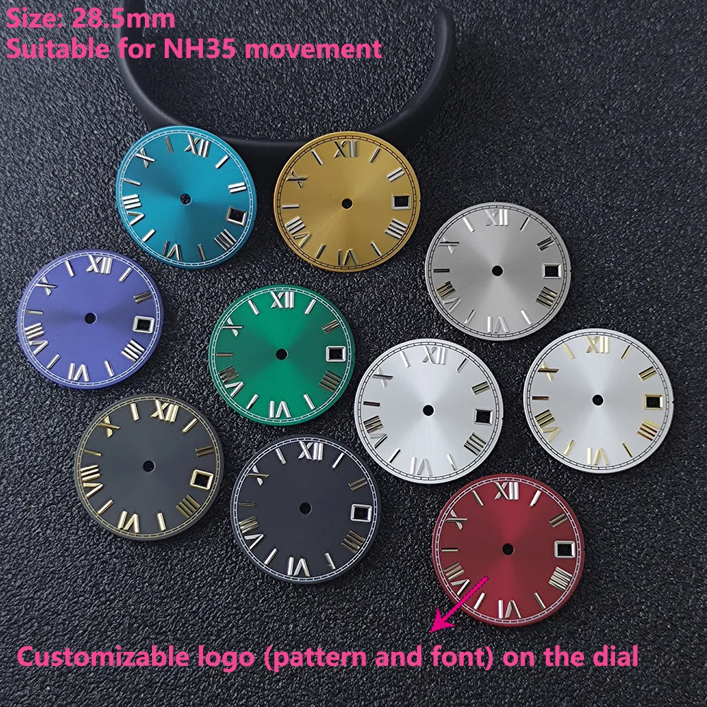 

28.5mm NH35 dial without luminous accessories is suitable for NH35 movement