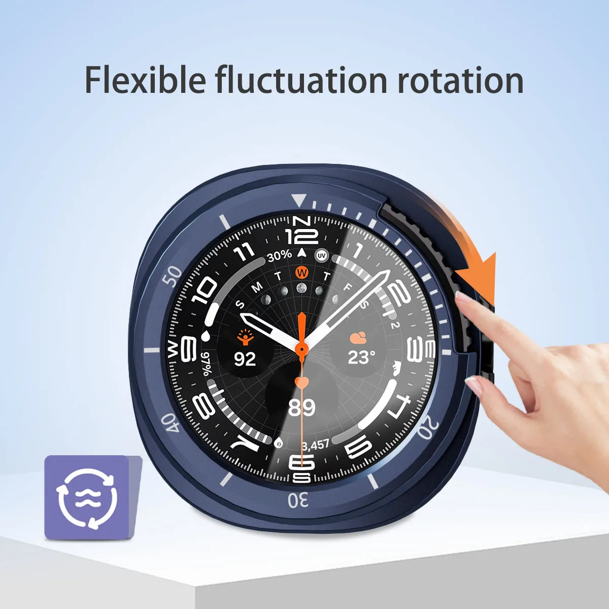 Classic 46mm Watch Case with Peep-Proof Film & Scratch-Resistant Protection