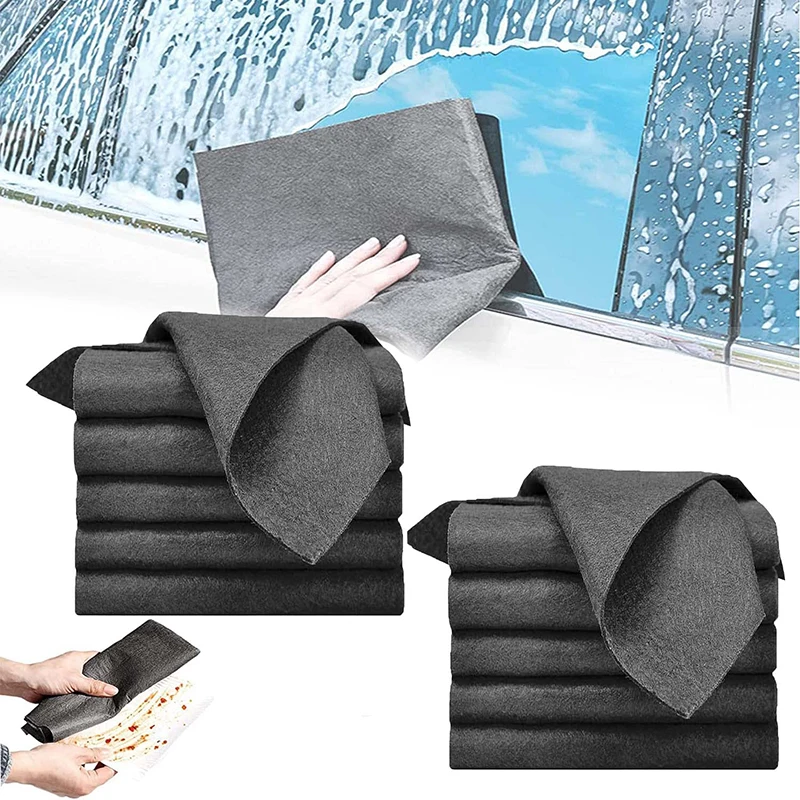 black Thickened Magic Cleaning Glass Cloth Streak Free Reusable Microfiber Cleaning  Cloth All-Purpose Towels for Windows Glass - AliExpress