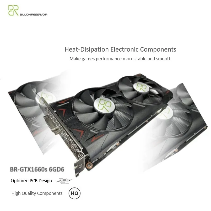 best graphics card for pc BR GTX 1660 Super 6GB Graphic Card 1660S GDDR6 VGA HDMI-Compatible video card GPU 12nm 192Bit video Gaming card for PC Computer video card for pc