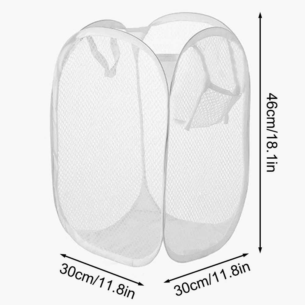 Mesh Foldable Dirty Clothes Basket Monochrome Simple Storage Basket Dirty Clothes Basket Household Laundry Basket Miscellaneous 6
