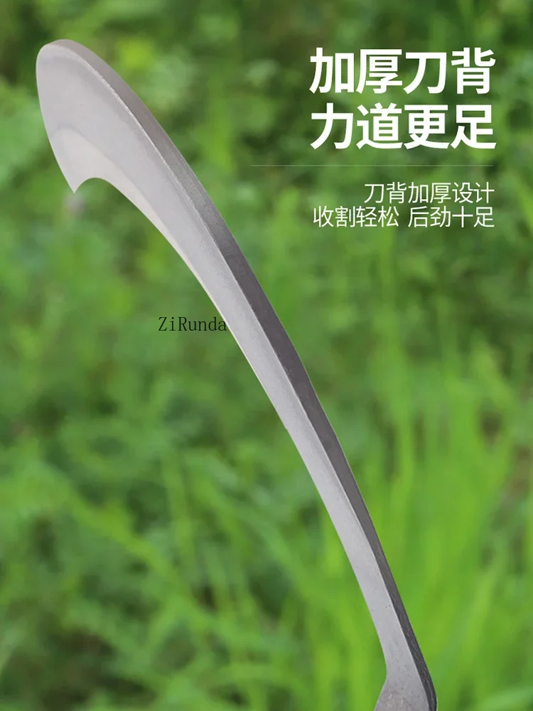 ~Outdoor Agricultural Weeding Mower Stainless Steel Garden Harvesting Sickle Manganese Steel Thickened