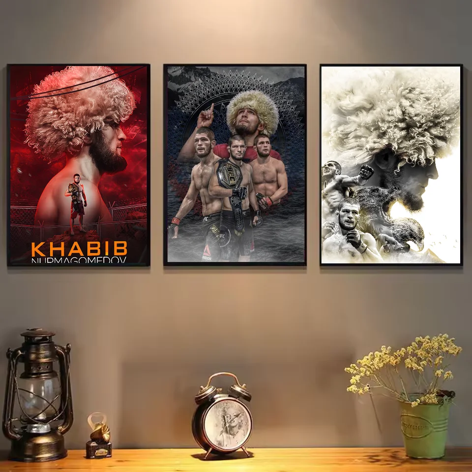 Poster Khabib Nurmagomedov Sur Toile – Décoration Murale Vintage 30x45 Cm, Sans Cadre – Pour Salon, Chambre, Bureau – Style Esthétique Et Accrocheur
