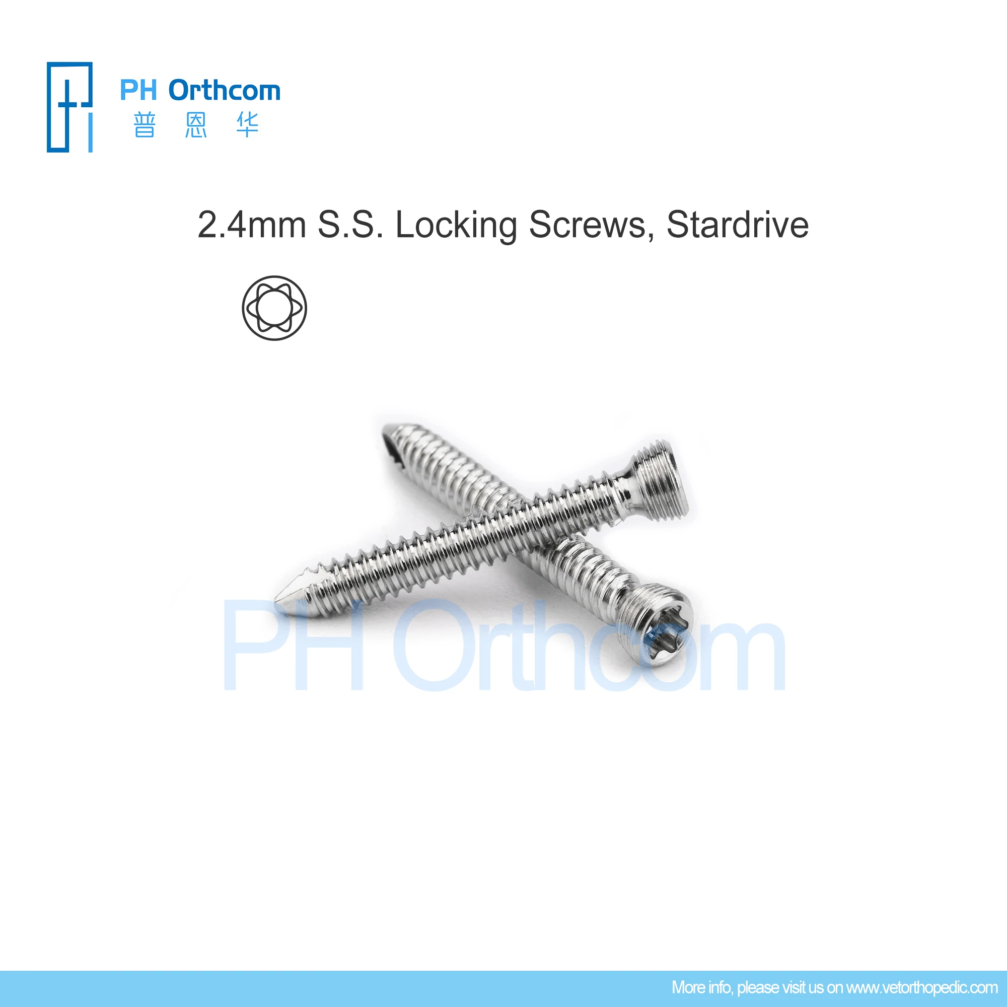 

Фиксирующие винты из нержавеющей стали, 2,4 мм, для животных, ветеринарный, ортопедический имплантат, хирургические инструменты, медицинское оборудование