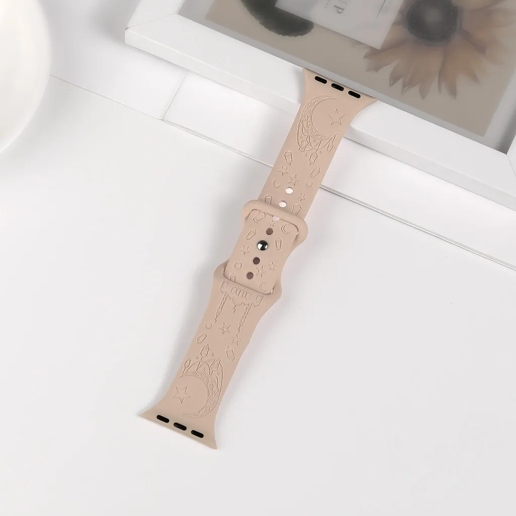 Engraved Watch Band with Stylish Straps