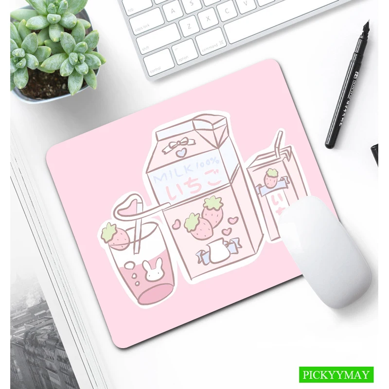 

Small Mouse Pad Pink Mousepad XS Laptop Mouse Mat Cute Office Desk Pad Design Desk Mat Little Table Rug 20x25cm