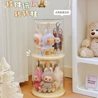 2024 new labubu pendant display box rotating transparent labubu plush doll figure blind box storage display stand girl gifts 1