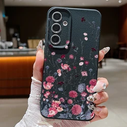 Elegant Purple Flower Phone Case - Artistic Floral Design Cover - Samsung S26 Plus (A095 Black)