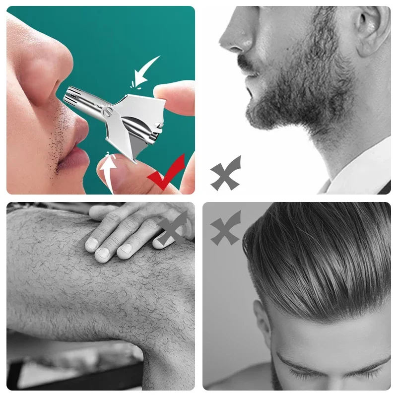Nose Hair Trimmer for Men Stainless Steel Manual