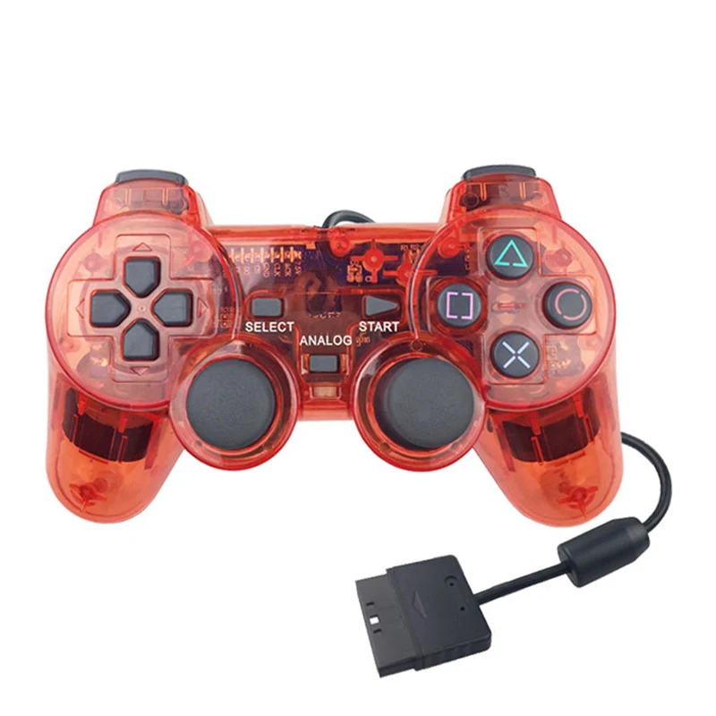 For Sony PS2 Game Controller Dual Vibration Digital Joypad Wired Connection Anti-slip Gamepad For Playstation 2 Gaming Console 