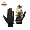 AONIJIE Windproof Warm Running Gloves Full Finger Anti Slip Sports Gloves Two Finger Touchscreen Non-Slip for Cycling M59 1