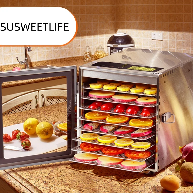 220V 8 Layers Fruit Dryer Food Fruit Dryer Bean Dissolving Pet Food сушилка для фруктов Stainless Steel Food Dehydration 3