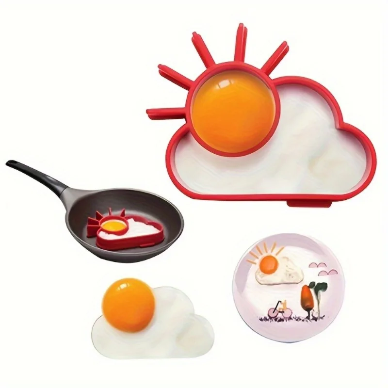 1pc Omelet Ring Mold, Sun and Cloud Shaped Egg Mold, Cute Kitchen Accessories, Egg Rings for Frying Eggs, for Home Kitchen
