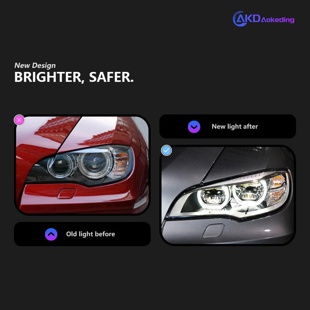 Car Lights for BMW X6 E71 LED Headlight 2007-2013 X6 E71