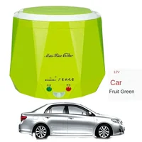Mini Rice Cooker 1.3L Electric Heating Lunch Box Portable Thermostat Food Steamer Multi Electric Cooker For Car Truck 12/24V 2