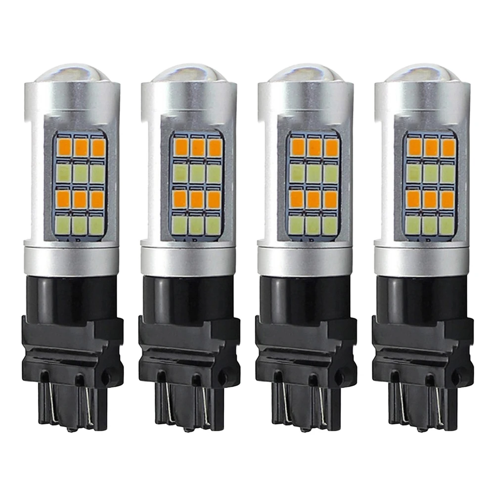 

Долговечная долговечная лампа, 4 шт., желтого и белого цветов, диагональ экрана 3157 дюйма, с возможностью переключения сигнала поворота, с углом освещения 360 градусов