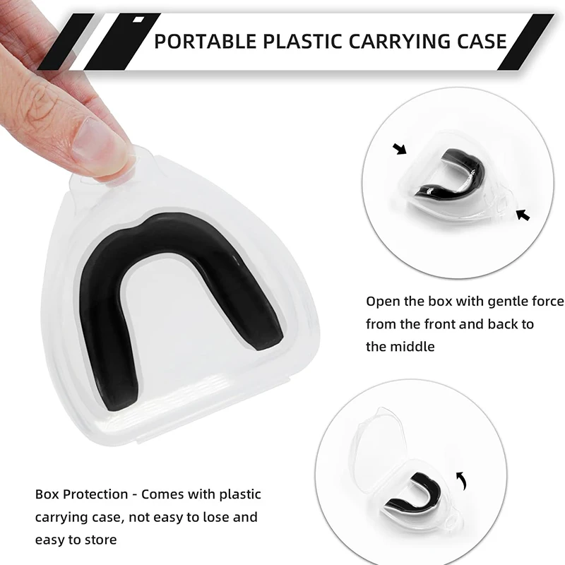 5Pcs Youth Mouth Guard for Sports Child Teen Mouthguard with Case for Football Lacrosse Basketball Boxing Taekwondo MMA Karate