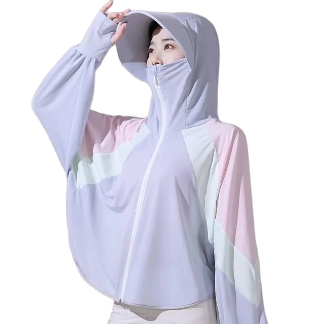 Vêtements de Protection solaire pour femmes, nouvelle collection d'été à  manches longues, Protection UV, respirant, fin et assorti, en soie glacée -  AliExpress