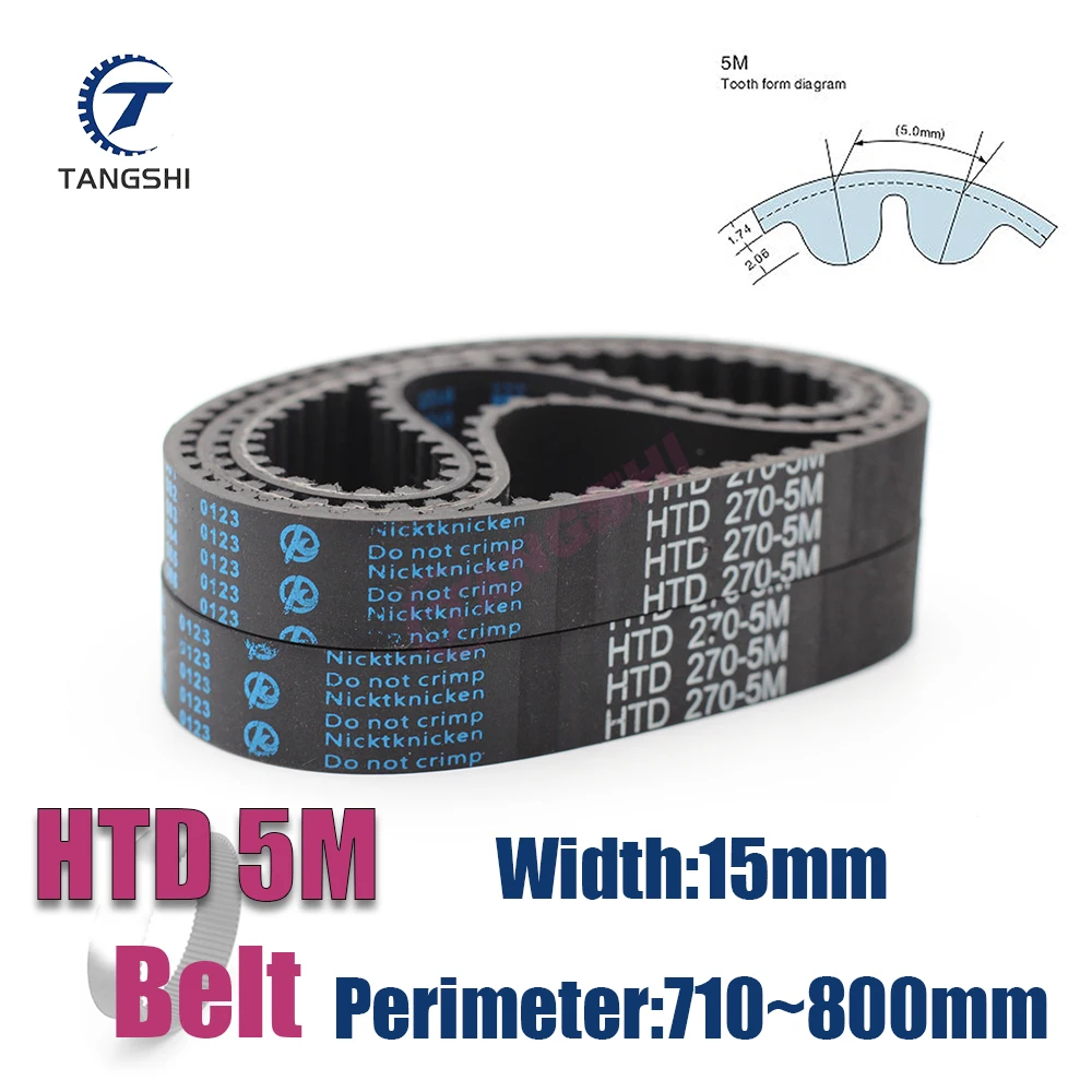 

HTD 5M Rubber Closed Loop Timing Belt Width 15mm Length 5M-710 715 720 725 730 735 740 745 750 755 760 765 770 775 780 785~800mm