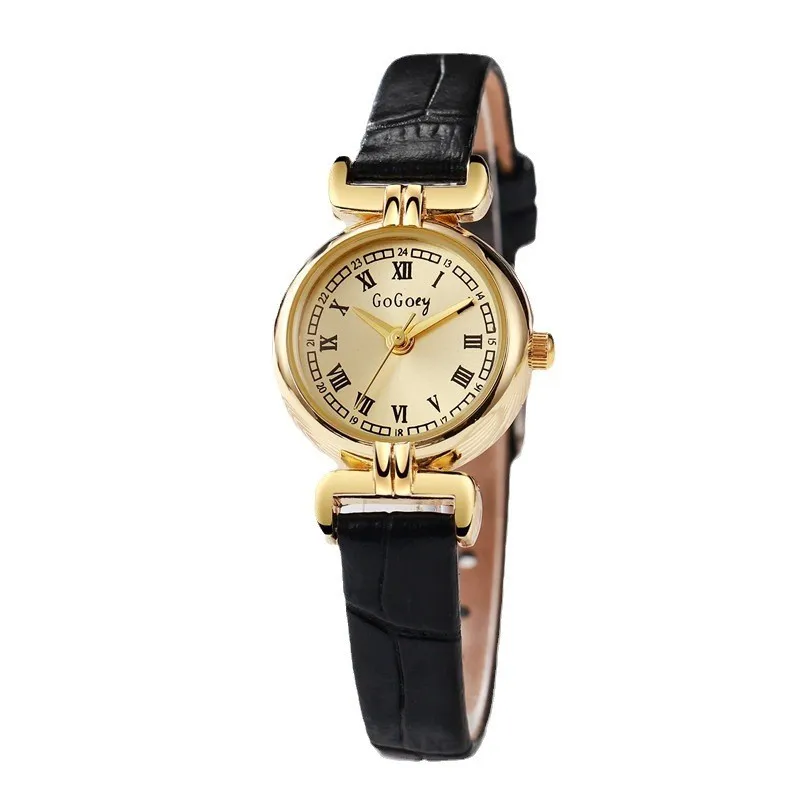Ladies watch, fashionable small retro belt high value quartz watch
