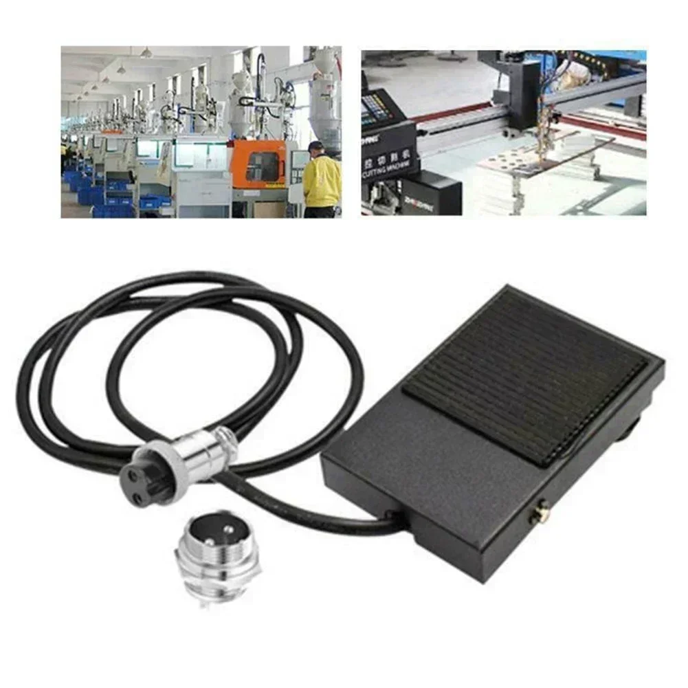 2-Pin 3-Pin Foot Pedal For TIG ATGW IGBT Spot Weld Cutter Cutting Welder Spot Weldding Metal Non-slip Anti-Skid 2m Cord 5A