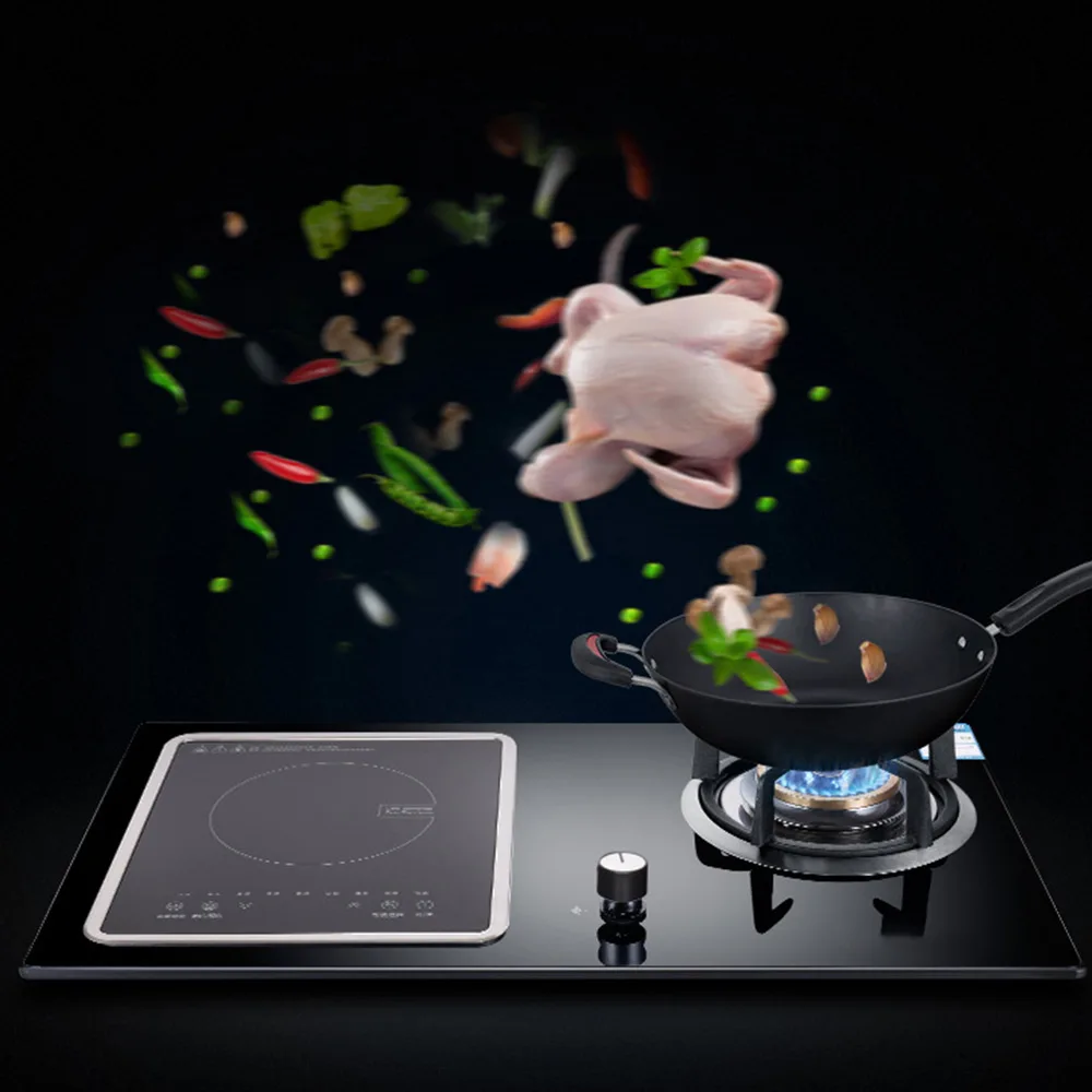 Household Gas Stove Induction Electric Cooker Kitchen Hob Dual-purpose Embedded Stove Gas Burner Double Induction Cooker