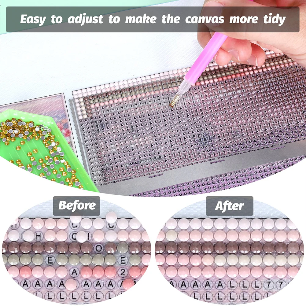 Diamond Painting Fix Tool with 400 Blank Grids 5D DIY Diamond Painting Ruler And Fix Tool Set Diamond Art Tools for Kids Adults