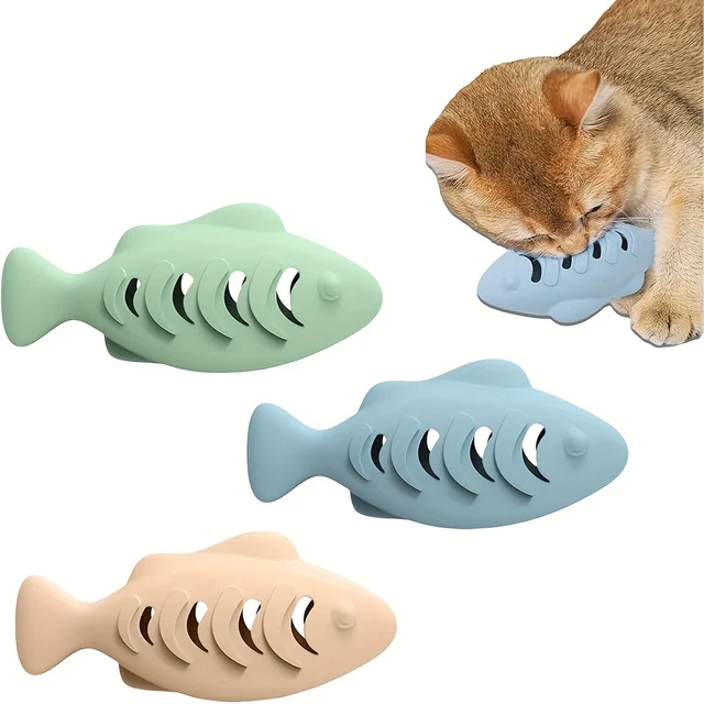 1pc Octopus-Shaped Cat Chew Toy - Interactive Treat Puzzle Feeder & Dental Teether，Self-Entertaining Silicone Pet Toy