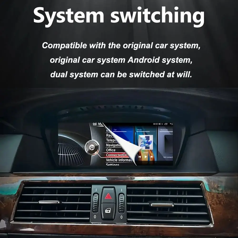 Wireless CarPlay Android 16 Autoradio Multimediale Per BMW Serie 5 3 E60 E61 E62 E63 E90 E91 E92 E93 CCC CIC GPS WIFI Wired Auto - Image 2