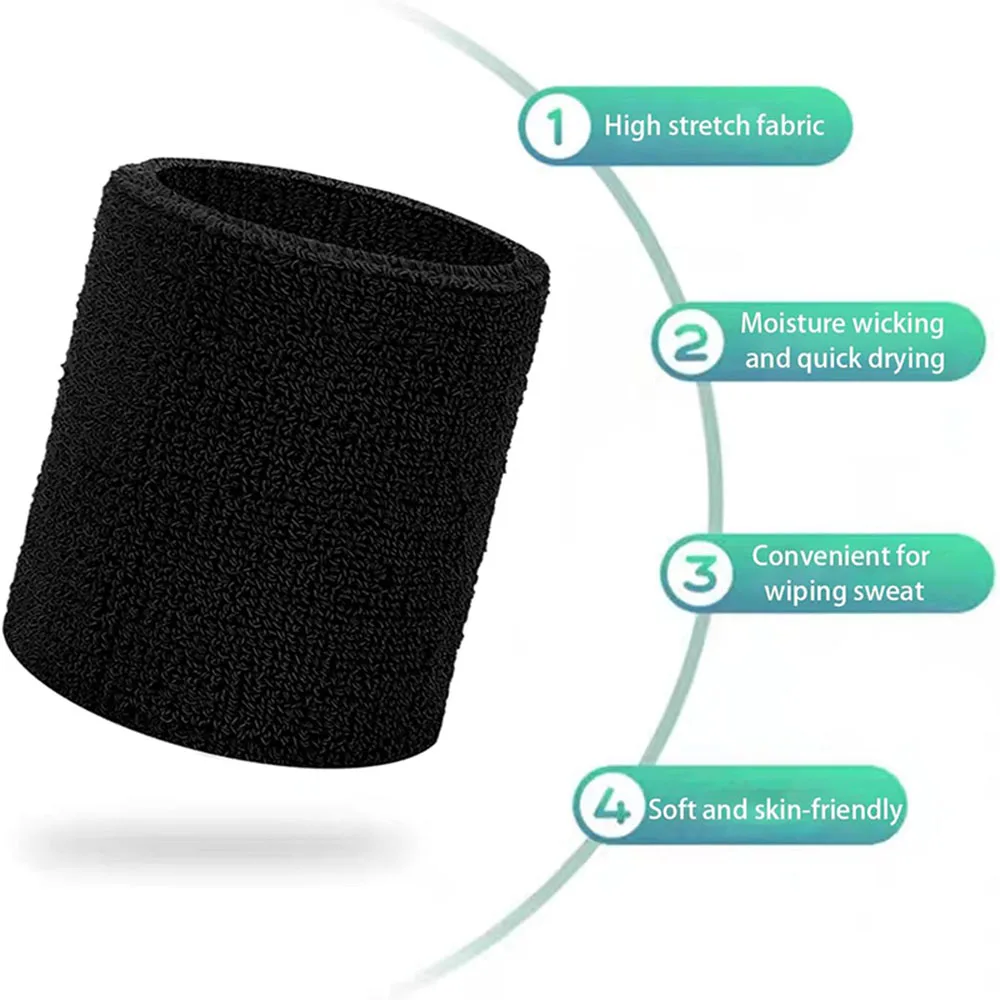 Wristbands for Men and Women, Breathable Tennis Wristbands Sweat-Absorbent Multi-Purpose for Basketball, Running, Gym
