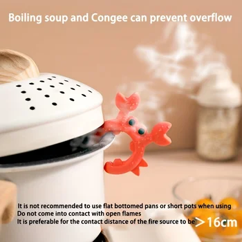 1Pc Silicone Spoon Rest Clamp - Flexible Utensil Holder for Stove and Cookware - Multifunctional Pot Side Clip, Durable Kitchen Tool Accessories, Little Crab Spatula Holder, Kitchen Multifunctional Spatula Holder, Pot Side Anti-Spill Kitchen Spoon Holder, Universal Storage Rack