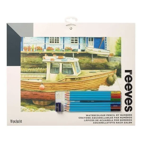 Set &quotdraw by numbers&quot figure-boat colored pencils Reeves | Дом и сад