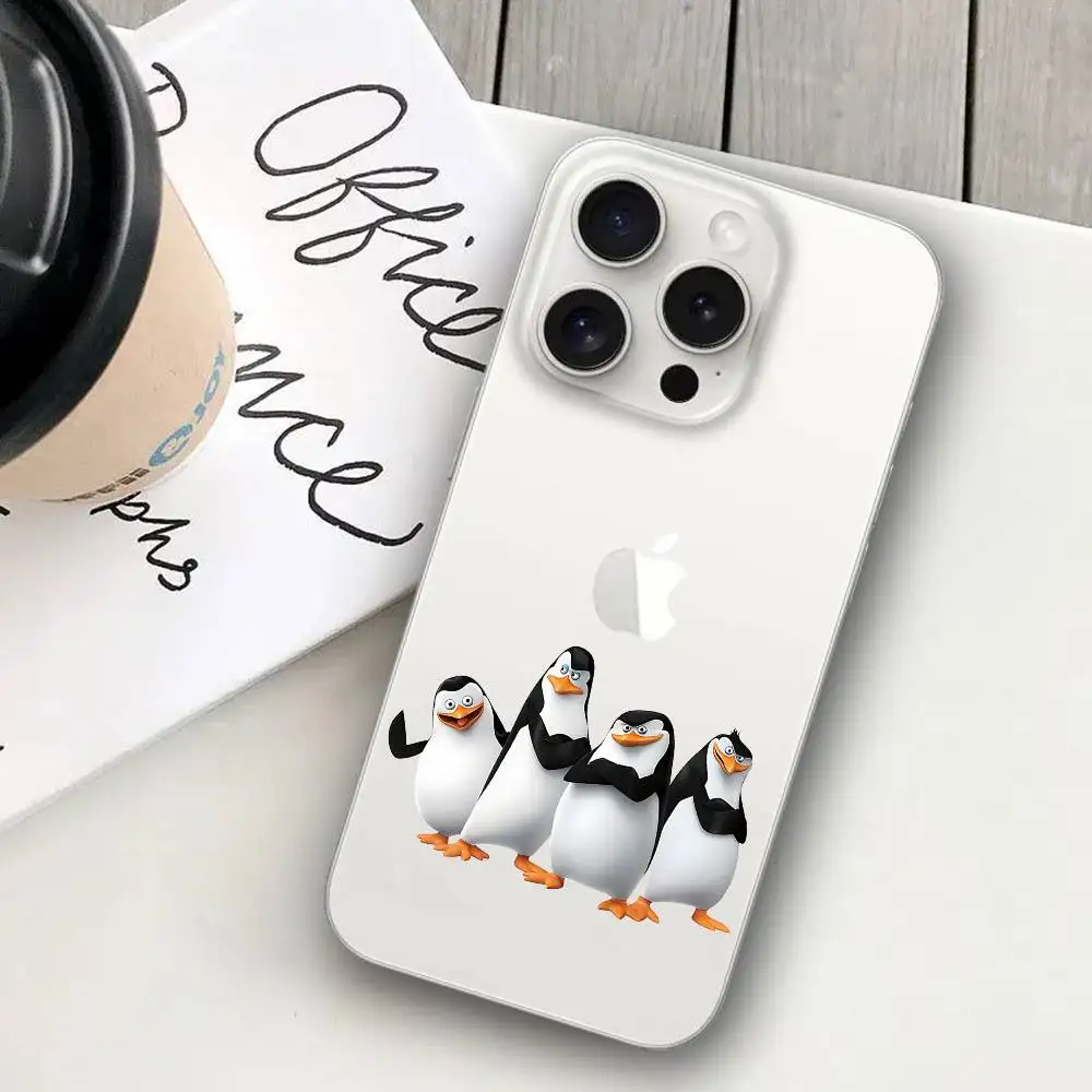 Madagascar Penguin Themed Clear Soft Phone Case