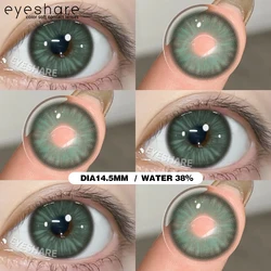 EYESHARE Beauty Brown Color Contact Lenses - 2pcs Enhanced Eye Aesthetic Lenses (FLORENCE - GREEN)