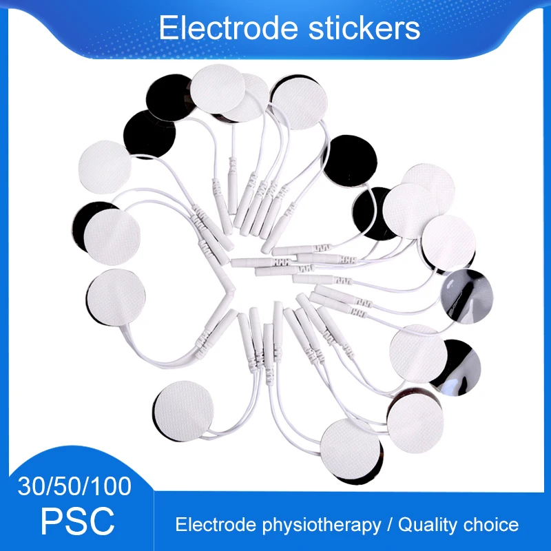 30/50/100Pcs 3.5Cm Cuscinetti Per Elettrodi Rotondi Cuscinetti Per Elettrodi In Gel A Impulsi Ems Per Decine Agopuntura Massaggio Muscolare Rilassamen