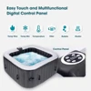 61'' X 61'' Inflatable Square Hot Tub 2 To 4 Person Blow Up Hottub Spa with 120 Jets, Portable Outdoor Air Jet Spa, Bathtubs 4