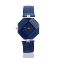 

Personality Creative Metal PU Leather Strap Horseshoe Buckle Quartz Watches Women's Men's Quartz Watch