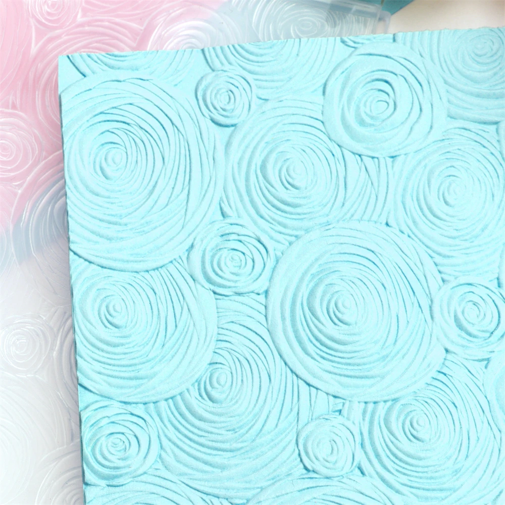 3D Embossing Folder Ring Vortex Flower Stencil DIY Scrapbooking Holiday Day Paper Card Craft Making Template plastic embossing folder embossing folder