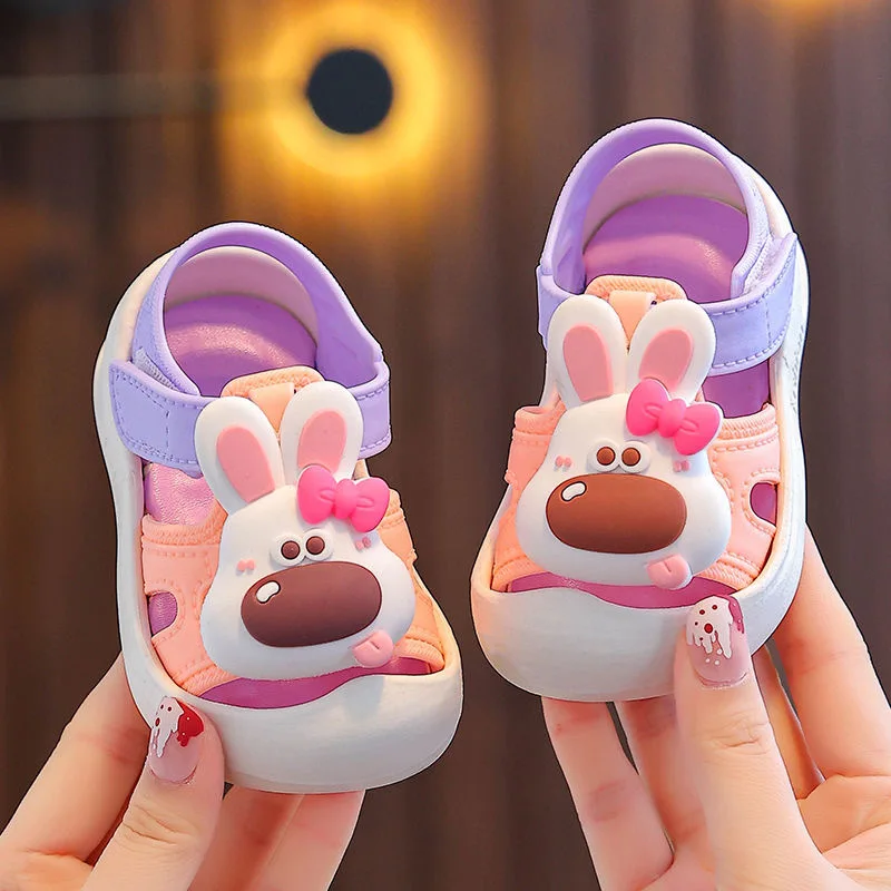 Baby Boys Girls Sandals Summer Cartoon Garden Shoes Soft Bottom Anti Slip Walking Comfortable Beach Sandals