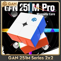 [CubeFun] GAN251 M Pro Air Leap 2x2 Magnetic Speed Cube Professional GANCUBE 251M 2x2x2 Mangetic Cubo Puzzles GAN251 Magic Cubo 1