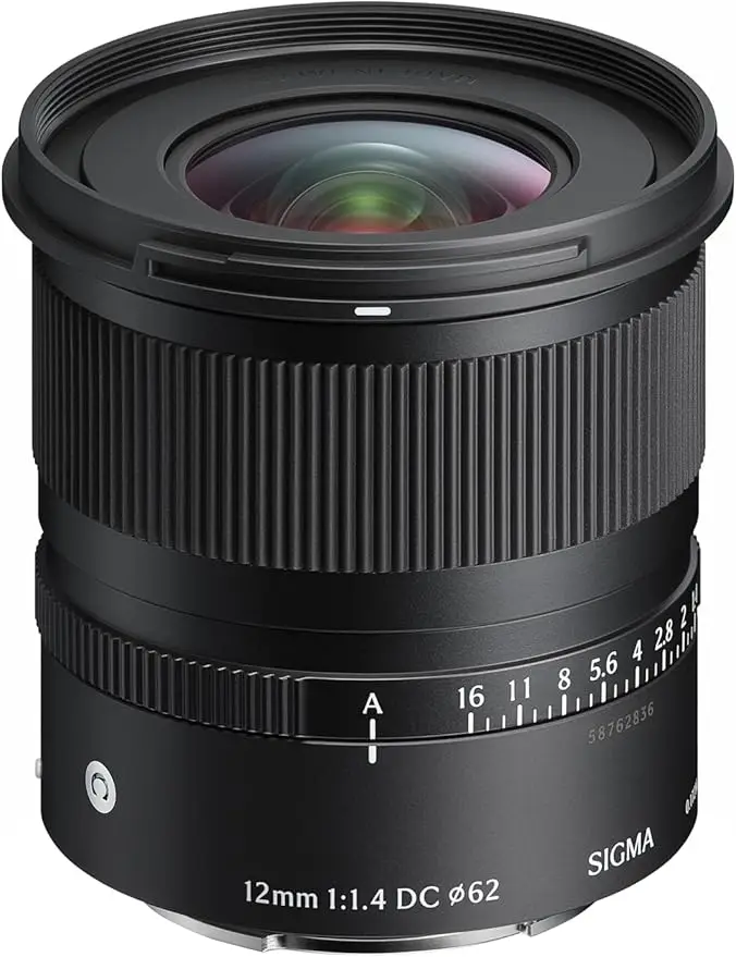 오리지널 시그마 12mm f/1.4 DC 컨템포러리 APS-C 포맷 초광각 프라임 렌즈 (캐논, 후지필름,  호환)