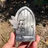 Natural Silver Obsidian Fairy Door Carving Statue Reiki Healing Crystal Home FengShui Decoration Gifts 1PCS 1