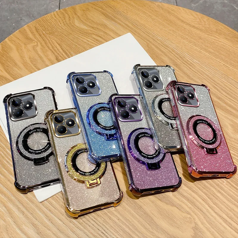 Shockproof Stand Ring Phone Case with Soft Cover