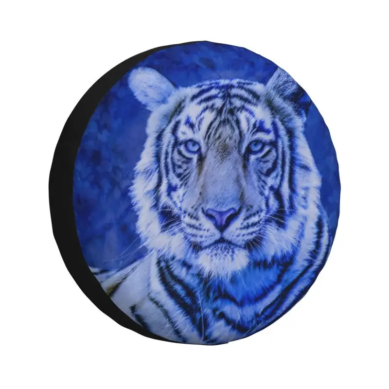 

Blue Tiger King Spare Tire Cover for Suzuki Mitsubish Tropical Jungle Animal SUV RV 4WD Car Wheel Protectors Accessories
