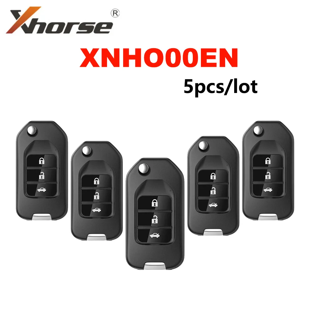 

5pcs/lot XHORSE XNHO00EN VVDI2 for Honda 3 Buttons Wireless Universal Remote Key English Version Work with VVDI Mini Key Tool