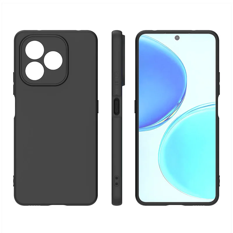 Sleek Black Matte Silicone Case