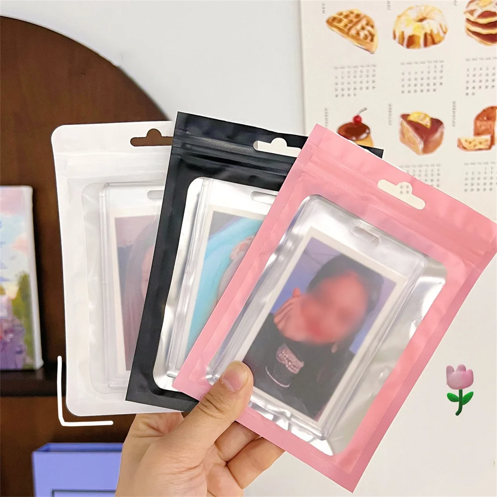 

20PCS Photocard Storage Bag Matte Transparent Zip Lock Sealed Bags Idol Photo Card Protective Bag Cookie Stickers Packing Bags