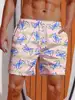 2024 3D Printed Hawaiian Vacation Style Printing Shorts Men's Casual Board Shorts Swim Trunks Drawstring Breathable Short Summer 1