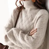 2024 New Women Loose Sweater Winter Casual Chic Cashmere Oversize Thick Sweater Pullovers Pullover Female Long Sleeve S-3XL 1