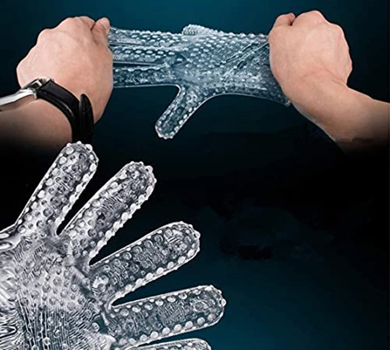 Silicone Bathing Massage Glove Spike Glove Toys Masturbator EroticToy Sex Tool For Women